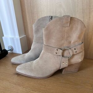 Open Edit Enzo Western Boot - Beige Taupe